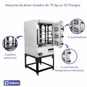 Ver imagem 2 de Forno Girátório Assador de Carne a Gás 70 Kg 32 Frangos com 4 Grelhas Sebem