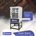 Ver imagem 4 de Forno Girátório Assador de Carne a Gás 70 Kg 32 Frangos com 4 Grelhas Sebem