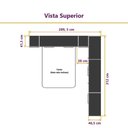 Ver imagem 4 de Guarda Roupa Modulado Casal Queen 1,58 M Canto com Escrivaninha Paris Luciane M09:cinnamon