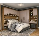 Ver imagem 1 de Guarda Roupa Modulado Casal Queen 1,58 M Canto com Escrivaninha Paris Luciane M09:cinnamon