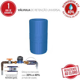 Válvula de Retenção sem Filtro Universal Soldável Bitola 25mm Cor Azul Durín - 2