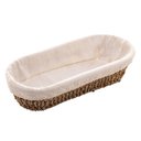 Ver imagem 1 de Cesta Oval De Sisal Com Forro Em Tecido 28Cm X 12Cm X 6,5Cm