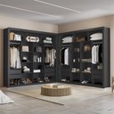 Ver imagem 2 de Closet Duplo NT6060 100% MDF Preto Tx Amoudi Móveis