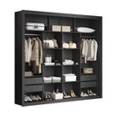 Ver imagem 4 de Closet Duplo NT6060 100% MDF Preto Tx Amoudi Móveis