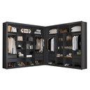 Ver imagem 1 de Closet Duplo NT6060 100% MDF Preto Tx Amoudi Móveis