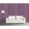 Papel de Parede Arabesco Roxo e Dourado 2 Arte Destaque 3,50 Metros - 1