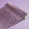Papel de Parede Arabesco Roxo e Dourado 2 Arte Destaque 3,50 Metros - 3