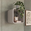 Ver imagem 1 de Prateleira Suspensa Nicho Simples Linha Curve 30cm Bege Dunas - Completa Móveis