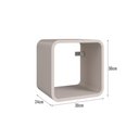 Ver imagem 4 de Prateleira Suspensa Nicho Simples Linha Curve 30cm Bege Dunas - Completa Móveis