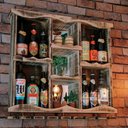 Ver imagem 7 de Adega Barzinho em Madeira Maciça com Espelho Cristaleira e Porta Taças - Rústica