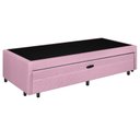 Ver imagem 2 de Base Box Solteiro c/ Baú na Cama Auxiliar Gaby 88x188 Rosa