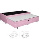 Ver imagem 3 de Base Box Solteiro c/ Baú na Cama Auxiliar Gaby 88x188 Rosa