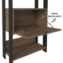Ver imagem 6 de Estante Match para Livros e Objetos com 01 Porta Basculante e 4 Prateleiras- Artely
