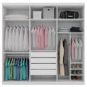 Ver imagem 4 de Guarda-Roupa Roupeiro Gold 6 Portas Branco