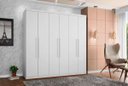 Ver imagem 1 de Guarda-Roupa Roupeiro Gold 6 Portas Branco
