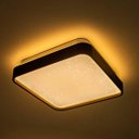 Ver imagem 1 de Lustre Plafon Led Metal Black 24w 40x40 Céu Estrelado Branco Quente 3000k Bivolt