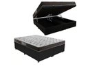 Ver imagem 1 de Cama Box Baú Queen Colchão Mola Ensacada Belos Sonhos + Box Suede 71x158x198 Preto