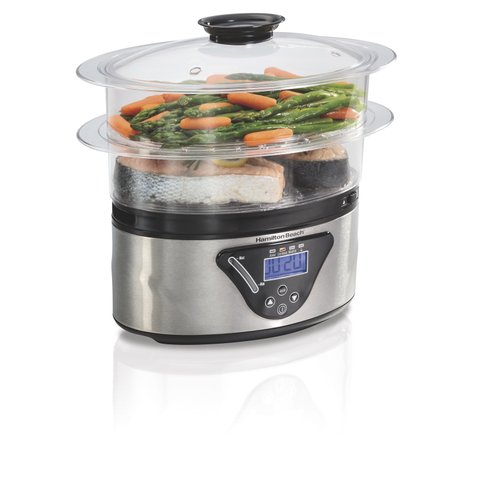 Panela de Vapor Elétrica Hamilton Beach 800w 5,2l Timer 127v