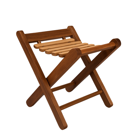 Banco Caminhoneiro Dobrável em Madeira Maciça de Eucalipto – Suporta até 120kg Natural