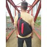 MOCHILA BOLSA TRANSVERSAL TIRACOLO POCHETE SAIDA PARA FONE:Vermelho - 2