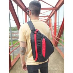MOCHILA BOLSA TRANSVERSAL TIRACOLO POCHETE SAIDA PARA FONE:Vermelho - 3