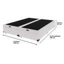 Ver imagem 2 de Cama Box com Baú Queen Bege de Madeira 158cm Kazamix Branco