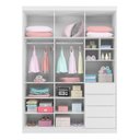 Ver imagem 3 de Guarda Roupa Infantil Pietra 3 Portas e 4 Gavetas Branco - PR Baby