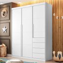 Ver imagem 2 de Guarda Roupa Infantil Pietra 3 Portas e 4 Gavetas Branco - PR Baby