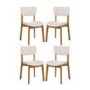 Ver imagem 1 de Kit 4 Cadeiras de Jantar Frame em Madeira Estofada Camurça Bege Claro N12 Rmi