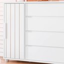 Ver imagem 3 de Cômoda para Tv até 65 Polegadas 4 Gavetas Branco Nature Flex Evident Shop Jm