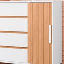 Ver imagem 2 de Cômoda para Tv até 65 Polegadas 4 Gavetas Branco Nature Flex Evident Shop Jm