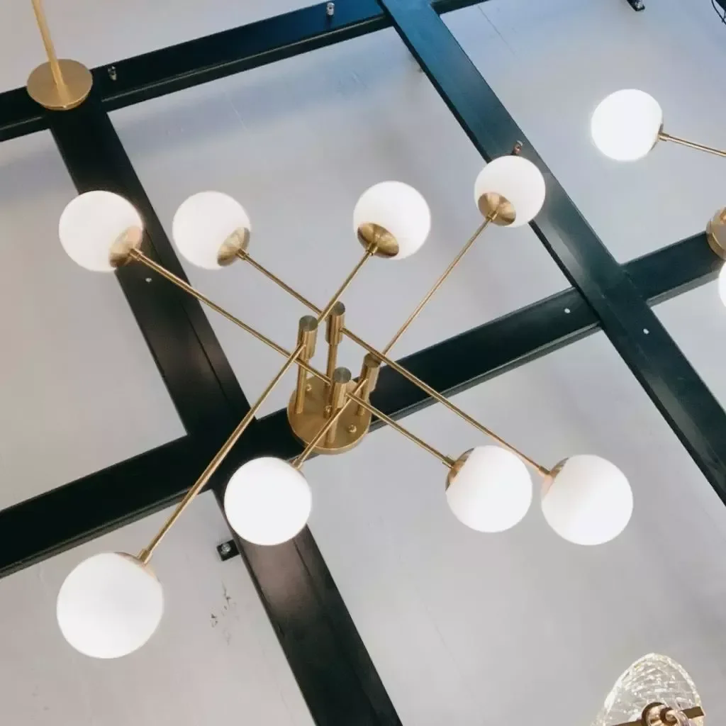 Ver imagem 4 de Plafon Lecce Metal Ouro com Vidro Tupiara