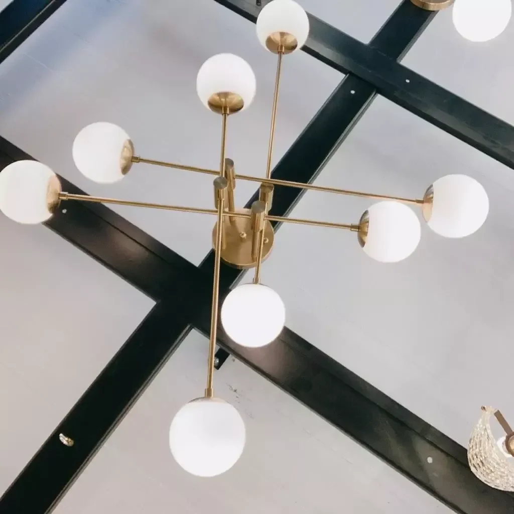 Ver imagem 3 de Plafon Lecce Metal Ouro com Vidro Tupiara