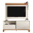 Ver imagem 7 de Rack com Painel Ripado para TV até 55 Polegadas 150CMX108CM Mondrian Off White Freijó