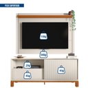 Ver imagem 5 de Rack com Painel Ripado para TV até 55 Polegadas 150CMX108CM Mondrian Off White Freijó