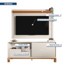 Ver imagem 4 de Rack com Painel Ripado para TV até 55 Polegadas 150CMX108CM Mondrian Off White Freijó