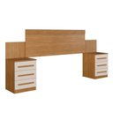 Ver imagem 1 de Cabeceira Extensiva para Box Ferrara 140-160 Cm com 2 Mesas de Cabeceira - Benetil