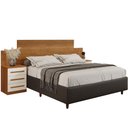 Ver imagem 3 de Cabeceira Extensiva para Box Ferrara 140-160 Cm com 2 Mesas de Cabeceira - Benetil