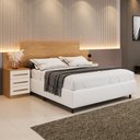 Ver imagem 2 de Cabeceira Extensiva para Box Ferrara 140-160 Cm com 2 Mesas de Cabeceira - Benetil