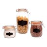 Conjunto 3 Potes Vidro Hermético Com Trava Redondo - 3