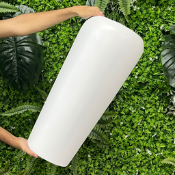 Vaso Decorativo Fibra de Vidro Florida M 80cm Branco Fosco - 2
