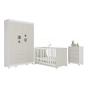 Ver imagem 2 de Quarto de Bebê Completo com Berço Americano 3 em 1 Bombom Multimóveis Mp4618 Branco/off White