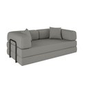 Ver imagem 6 de Sofá Cama Colchão Casal Compactair Confortável Sala Balaqui Cor:cinza Claro