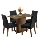 Ver imagem 2 de Conjunto Sala de Jantar Mesa Tampo de Vidro 4 Cadeiras Madesa