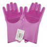 Luva De Silicone Lava Louça Par Macio Limpeza Vermelha - 1