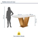 Ver imagem 3 de Conjunto Sala de Jantar Mesa Tampo MDF 4 Cadeiras Espanha Yescasa