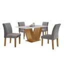 Ver imagem 3 de Conjunto Sala de Jantar Mesa Tampo MDF 4 Cadeiras Espanha Yescasa