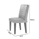 Ver imagem 6 de Mesa de Jantar 6 Lugares Retangular Rufato Alvorada Londrina Vel. Marrom/off White/imbuia