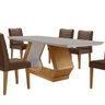 Mesa de Jantar 6 Lugares Retangular Rufato Alvorada Londrina Vel. Marrom/off White/imbuia - 3