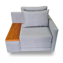 Ver imagem 2 de Poltrona Cama | Tampo Lateral | Tecido Linho | Medida 100cm | Deva 04